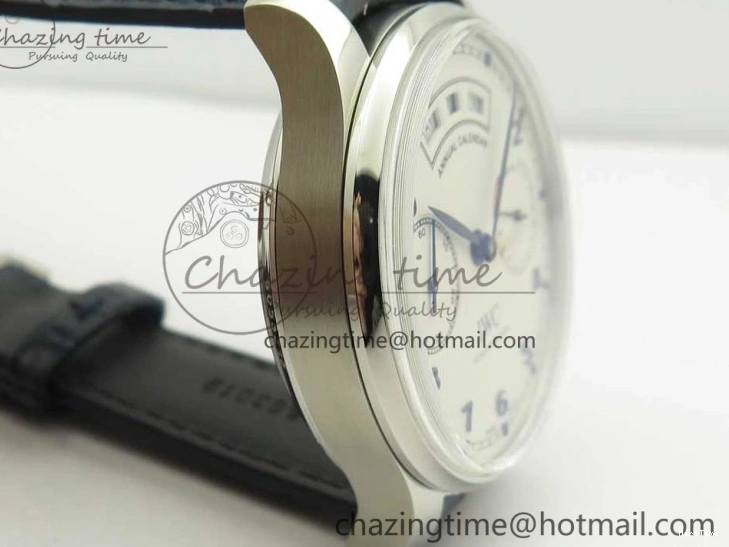 MIROTIME 0521 Affordable Portuguese Real PR Real Annual Calendar IW5035 ZF 1:1 Best Edition White Dial Blue Markers on Blue Leather Strap A 7143
